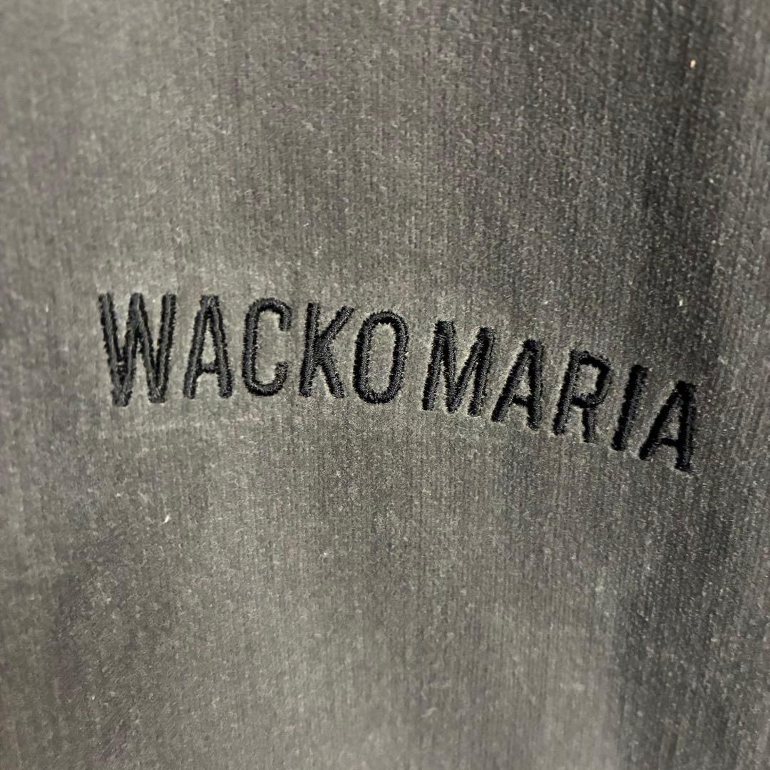 【完売モデル/タグ付】ワコマリア　刺繍ロゴ入　ベルベットトラックジャケット　XL