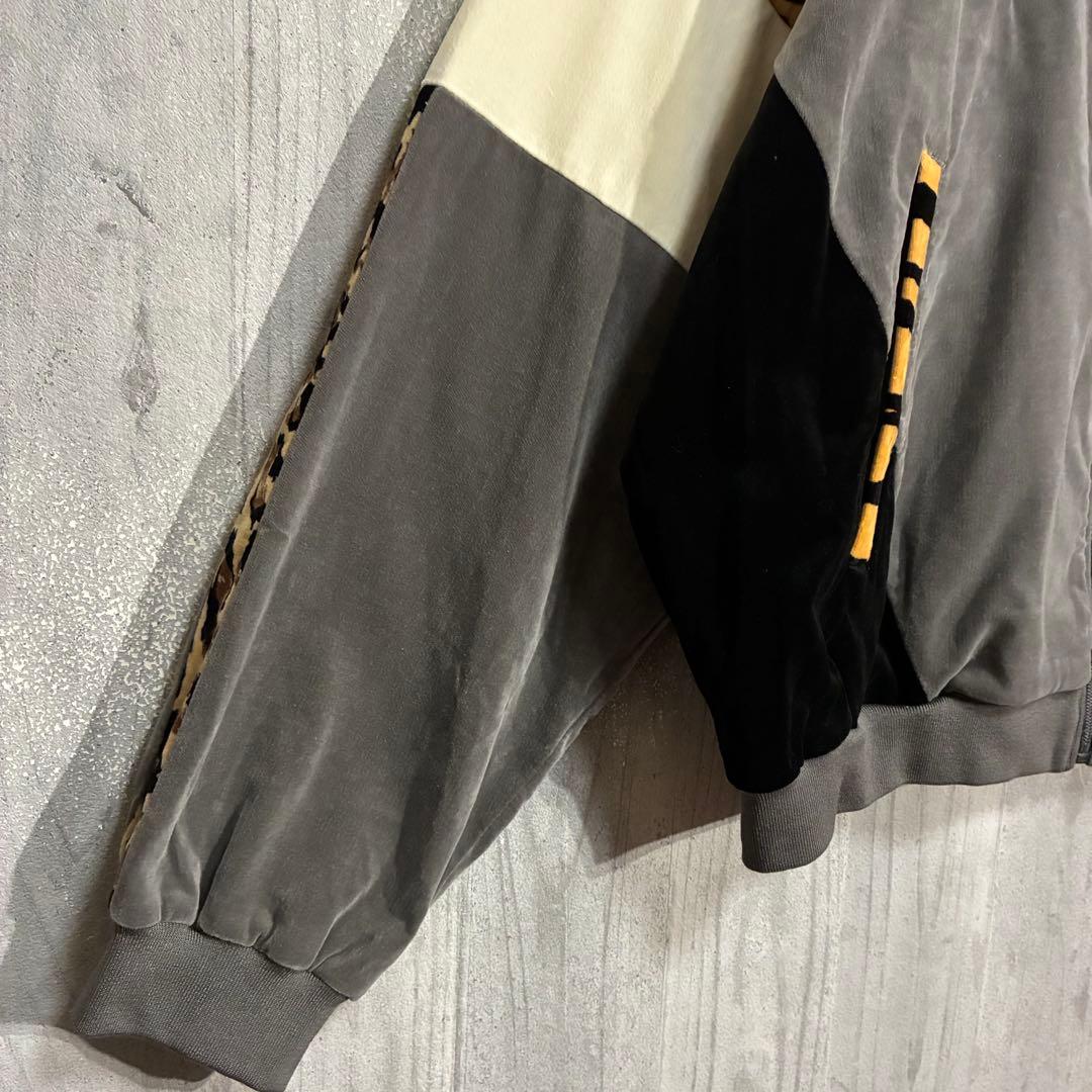 【完売モデル/タグ付】ワコマリア　刺繍ロゴ入　ベルベットトラックジャケット　XL