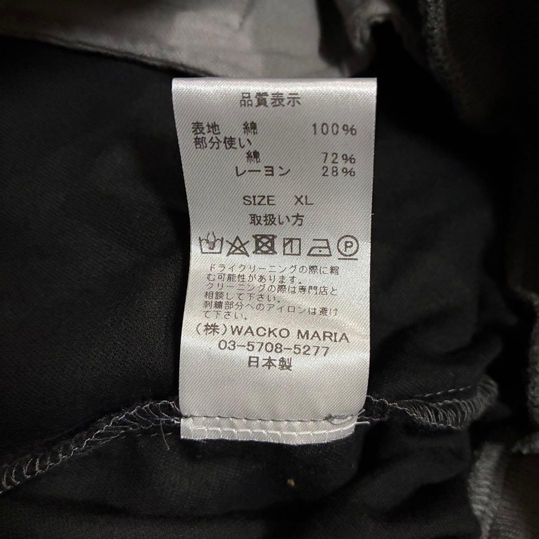 【完売モデル/タグ付】ワコマリア　刺繍ロゴ入　ベルベットトラックジャケット　XL