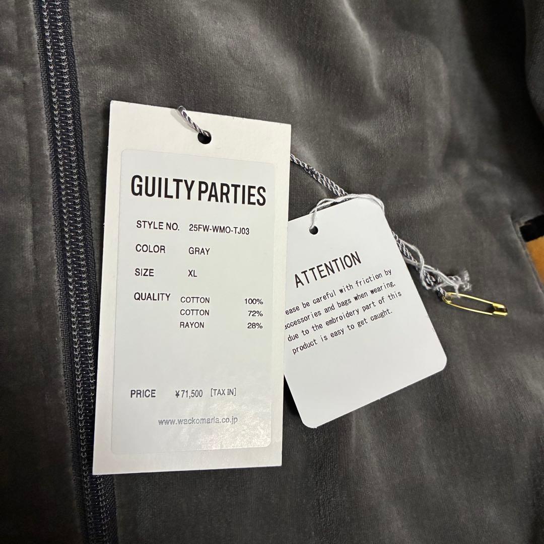 【完売モデル/タグ付】ワコマリア　刺繍ロゴ入　ベルベットトラックジャケット　XL