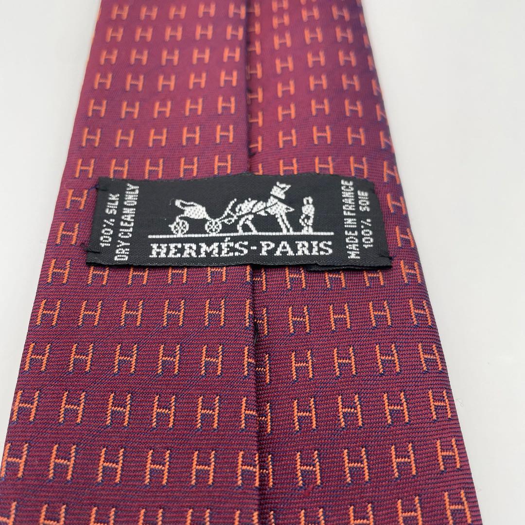 ✨極美品✨HERMES ネクタイ 近年モデル H織 ファソネH 高級 シルク