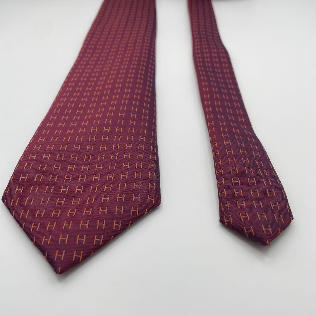 ✨極美品✨HERMES ネクタイ 近年モデル H織 ファソネH 高級 シルク