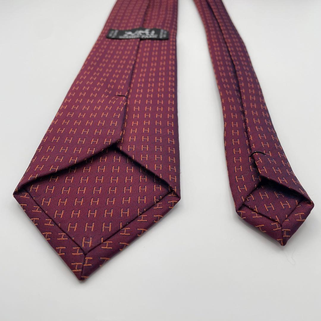 ✨極美品✨HERMES ネクタイ 近年モデル H織 ファソネH 高級 シルク