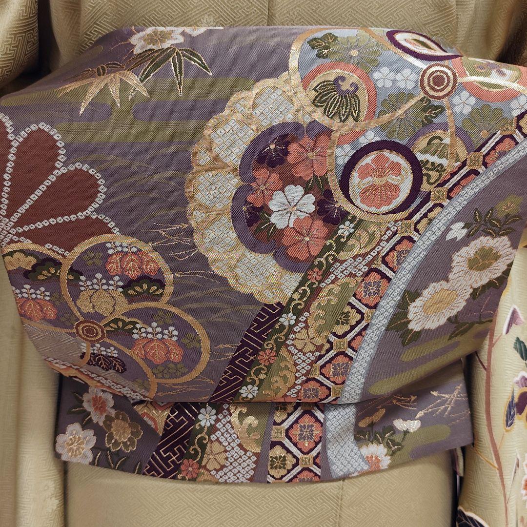 ❰6524❱ フルセット　訪問着 作家　袋帯　帯締め　帯揚げ　正絹　着物