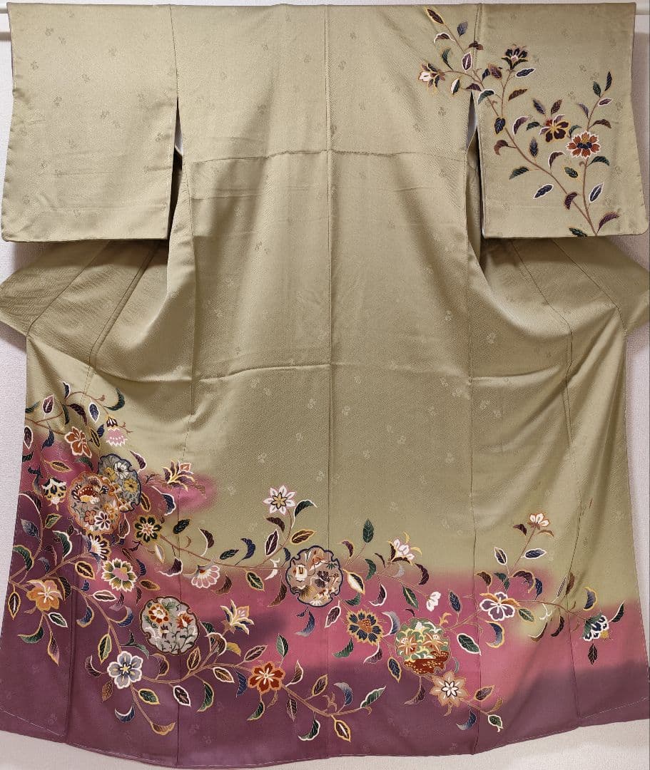 ❰6524❱ フルセット　訪問着 作家　袋帯　帯締め　帯揚げ　正絹　着物