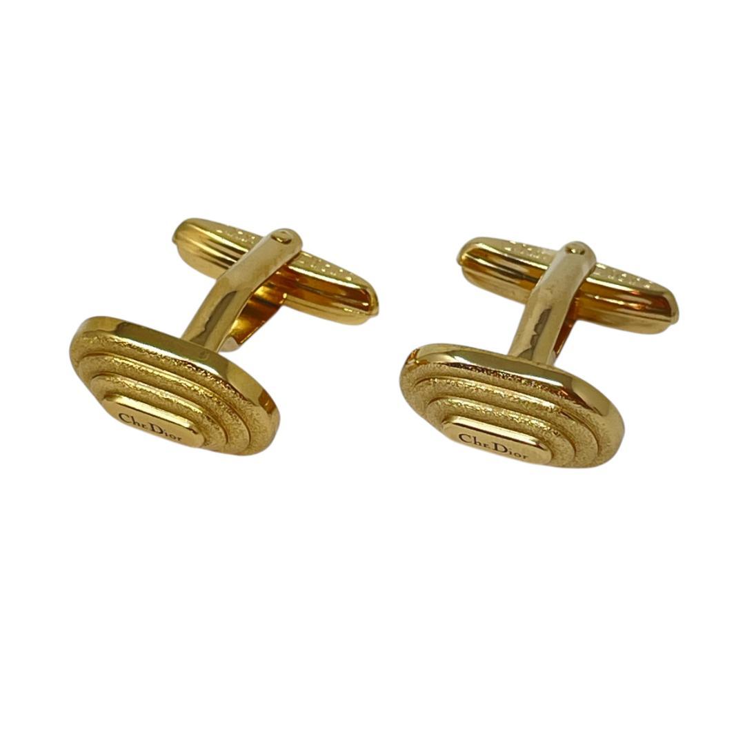 美品 箱付 80s ディオール ネクタイピン カフス ドイツ刻印 ゴールド