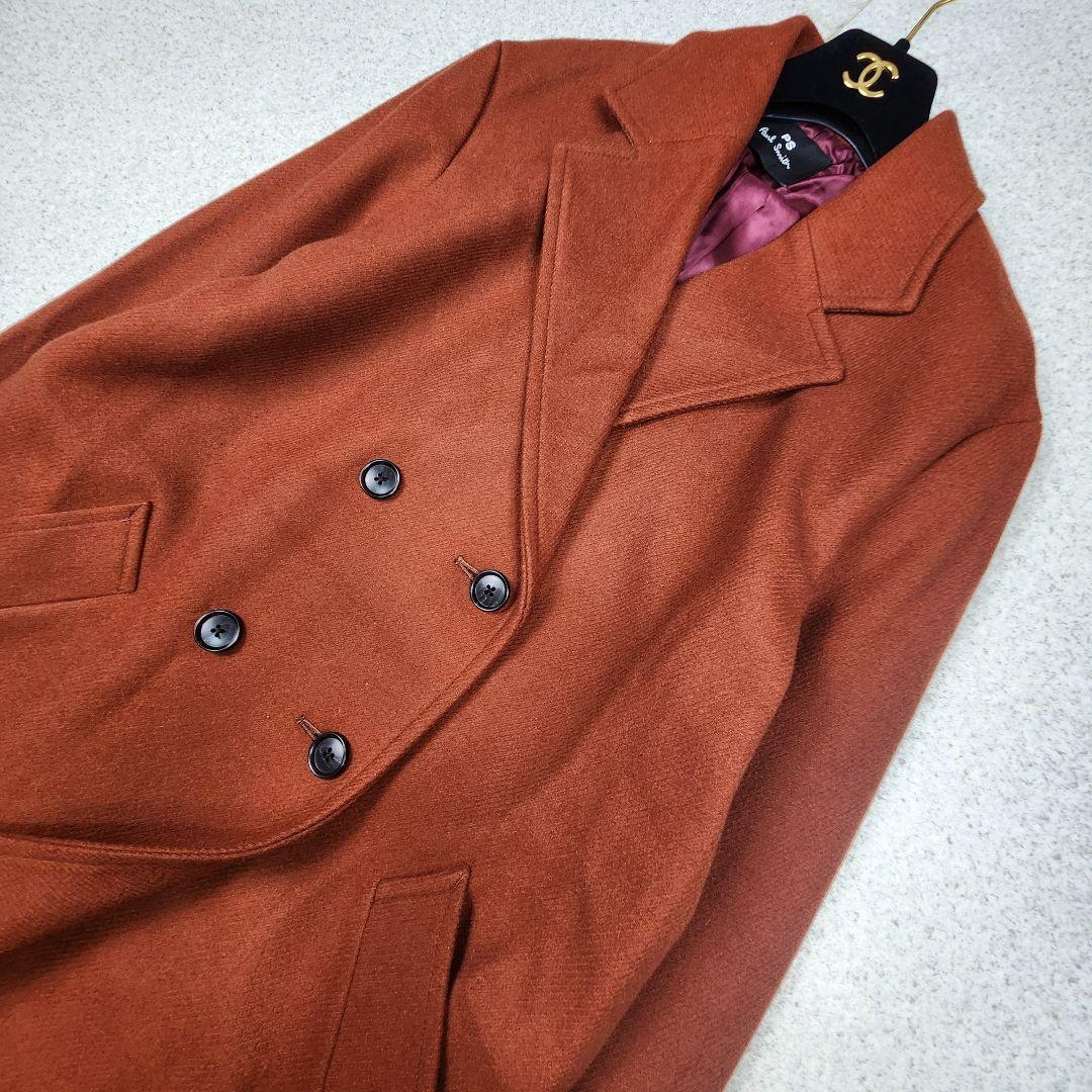 【定価7.9万】現行 PS ポールスミス ウールカルゼ ダブルチェスターコート