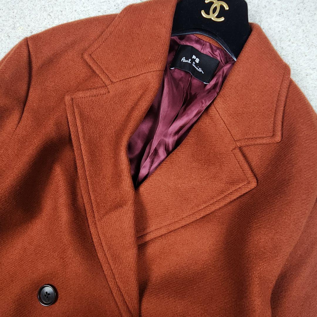 【定価7.9万】現行 PS ポールスミス ウールカルゼ ダブルチェスターコート