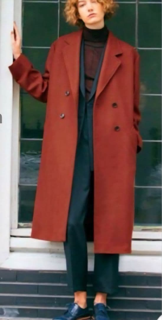 【定価7.9万】現行 PS ポールスミス ウールカルゼ ダブルチェスターコート