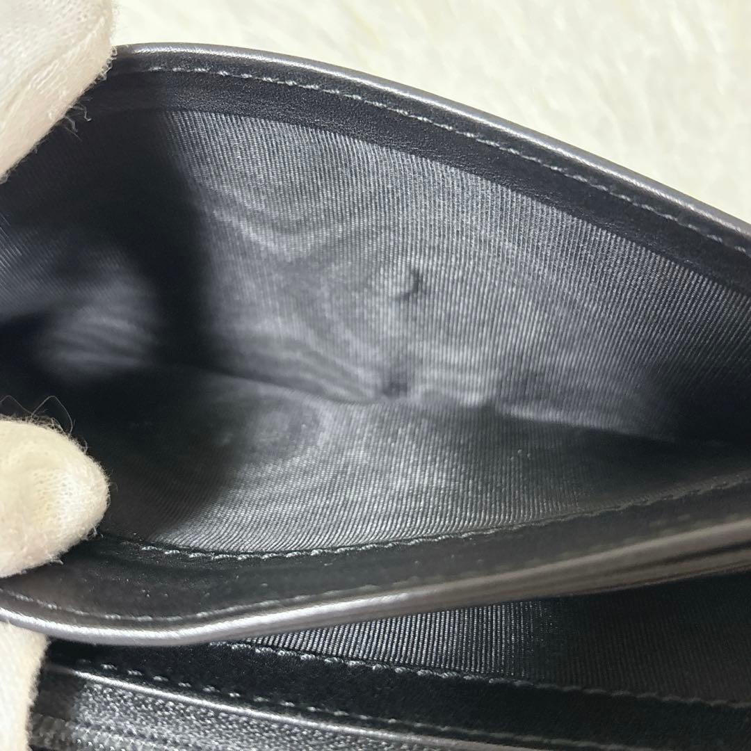 美品✨GUCCI シマ インターロッキング フラップ ブラック 長財布