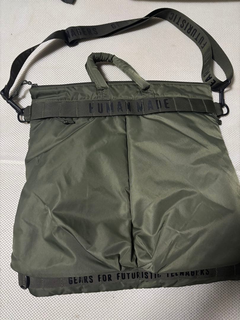 コ*ジ様 HUMAN MADE オリーブ ショルダーバッグヘルメットバッグ