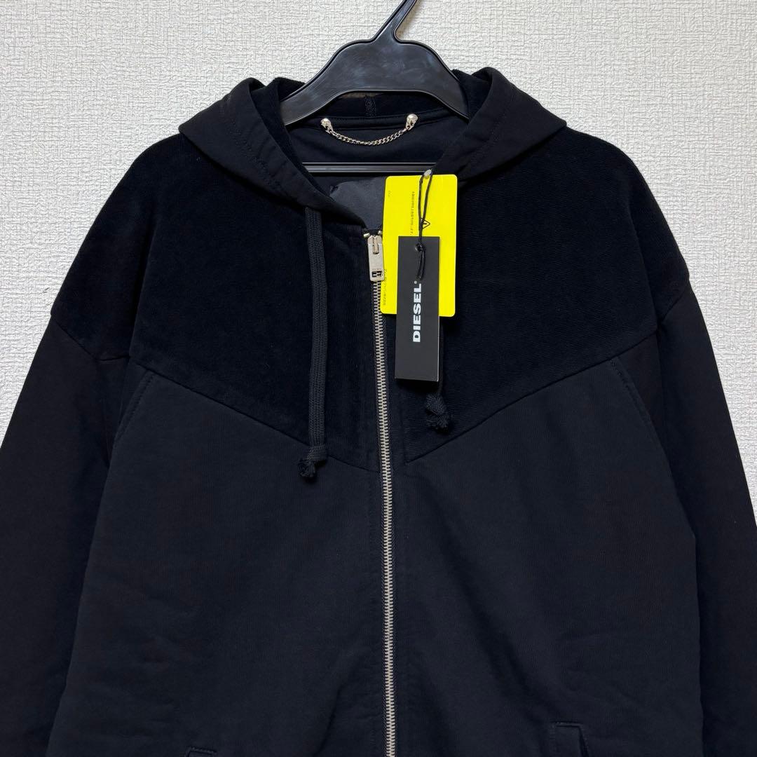 新品未使用 タグ付き DIESEL フード付き ジャケット コート パッチワーク