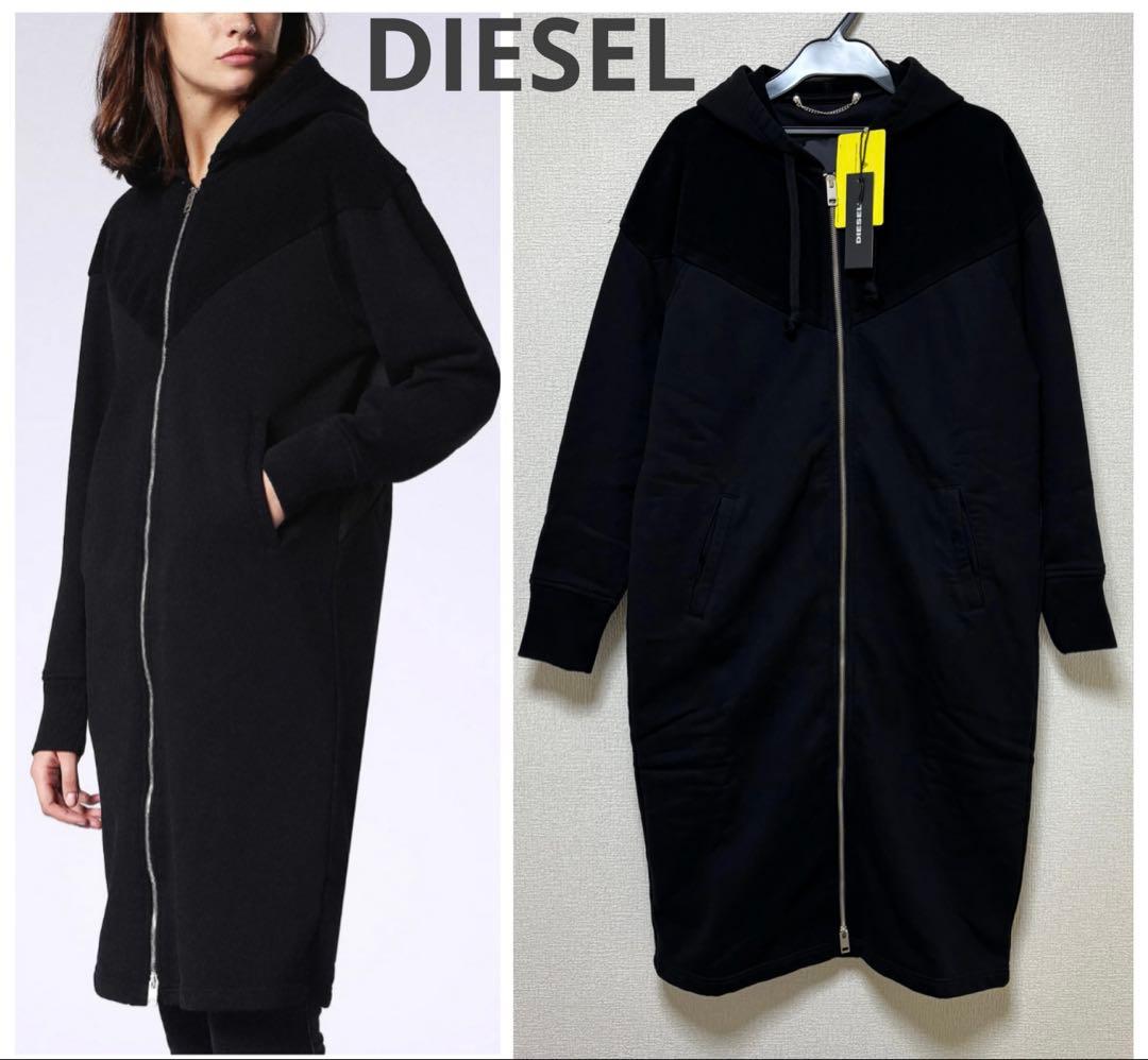 新品未使用 タグ付き DIESEL フード付き ジャケット コート パッチワーク