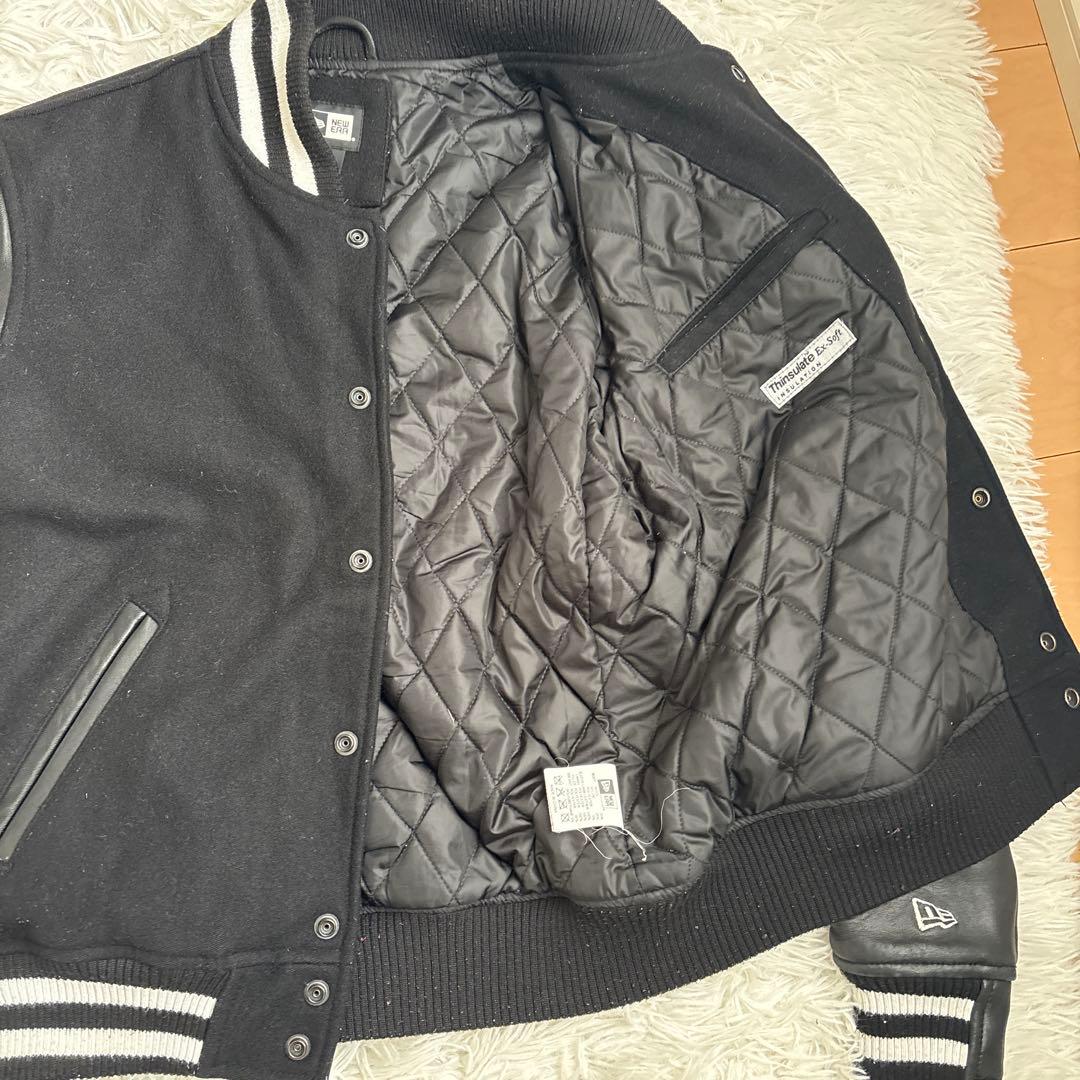 NEW ERA スタジャン ラムレザー キルティング サイズM