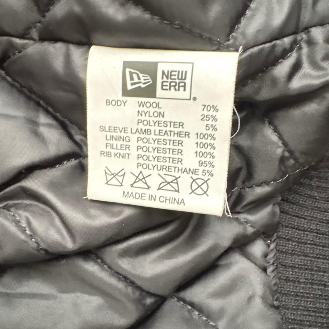 NEW ERA スタジャン ラムレザー キルティング サイズM