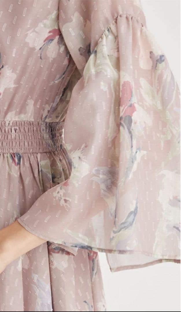 完売品♪♪新品　セルフォード　ペイントフラワーワンピース　38 ピンク