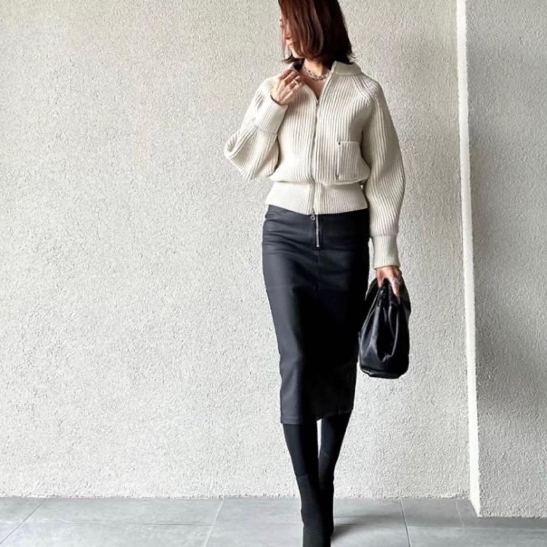 SYSORUS × akko3839　コーティングデニムタイトスカート