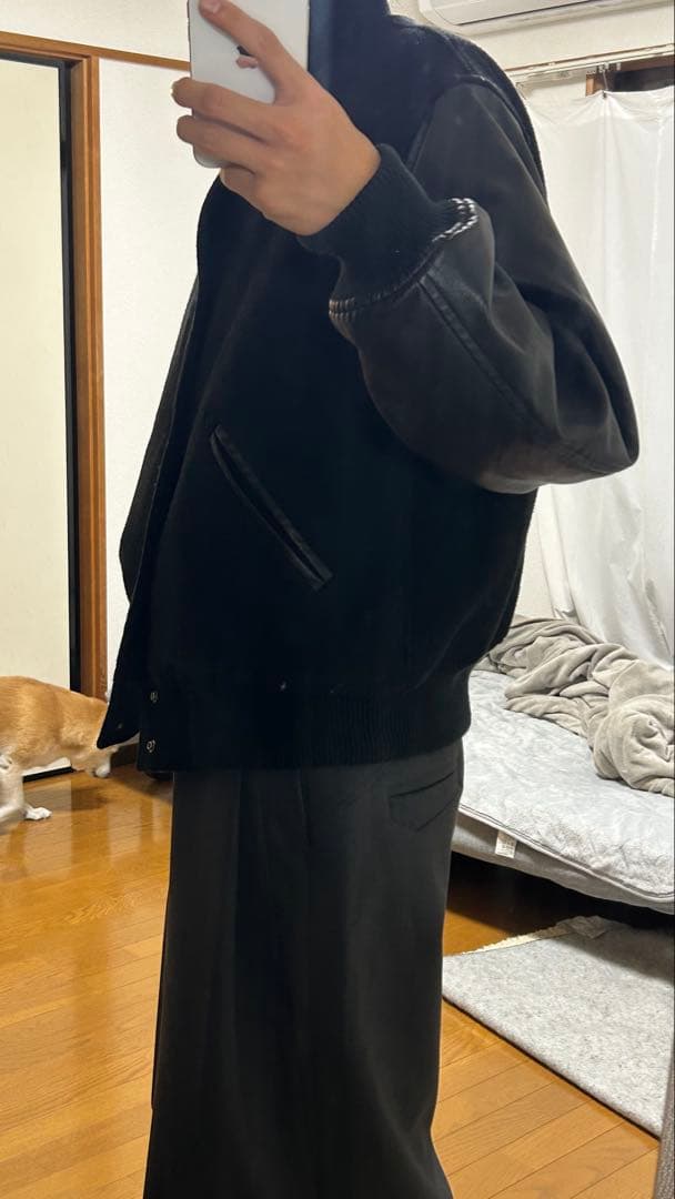 Beams スタジャン　レザー