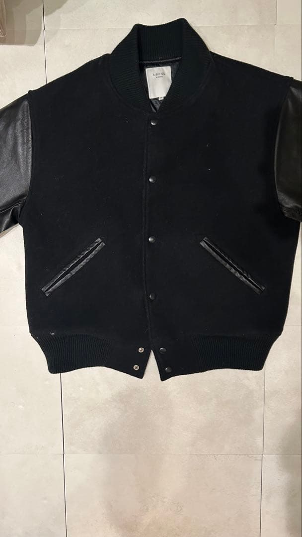 Beams スタジャン　レザー