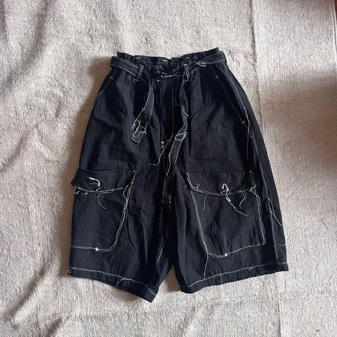 【美品】Y’s ランダムステッチハーフパンツ
