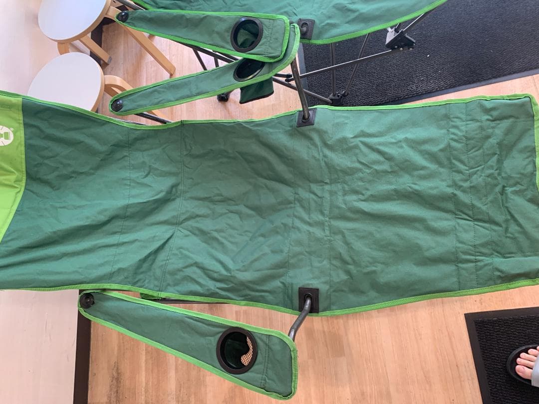 2脚セット　コールマン イージーリフトチェアST グリーン　中古品