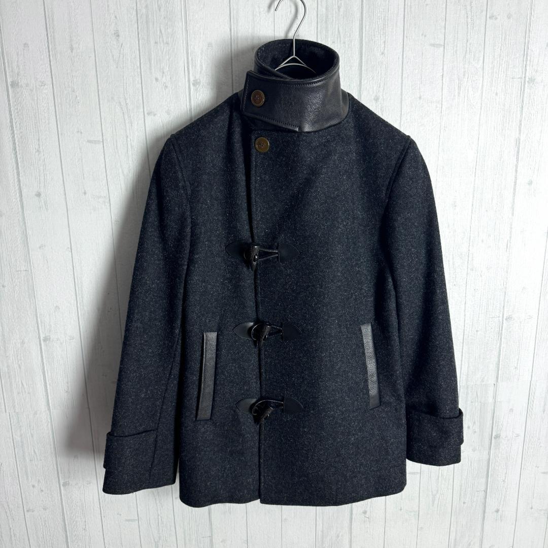 【美品☆高級モデル☆本場ツイード☆牛革使用】ヴィヴィアン ウールジャケット