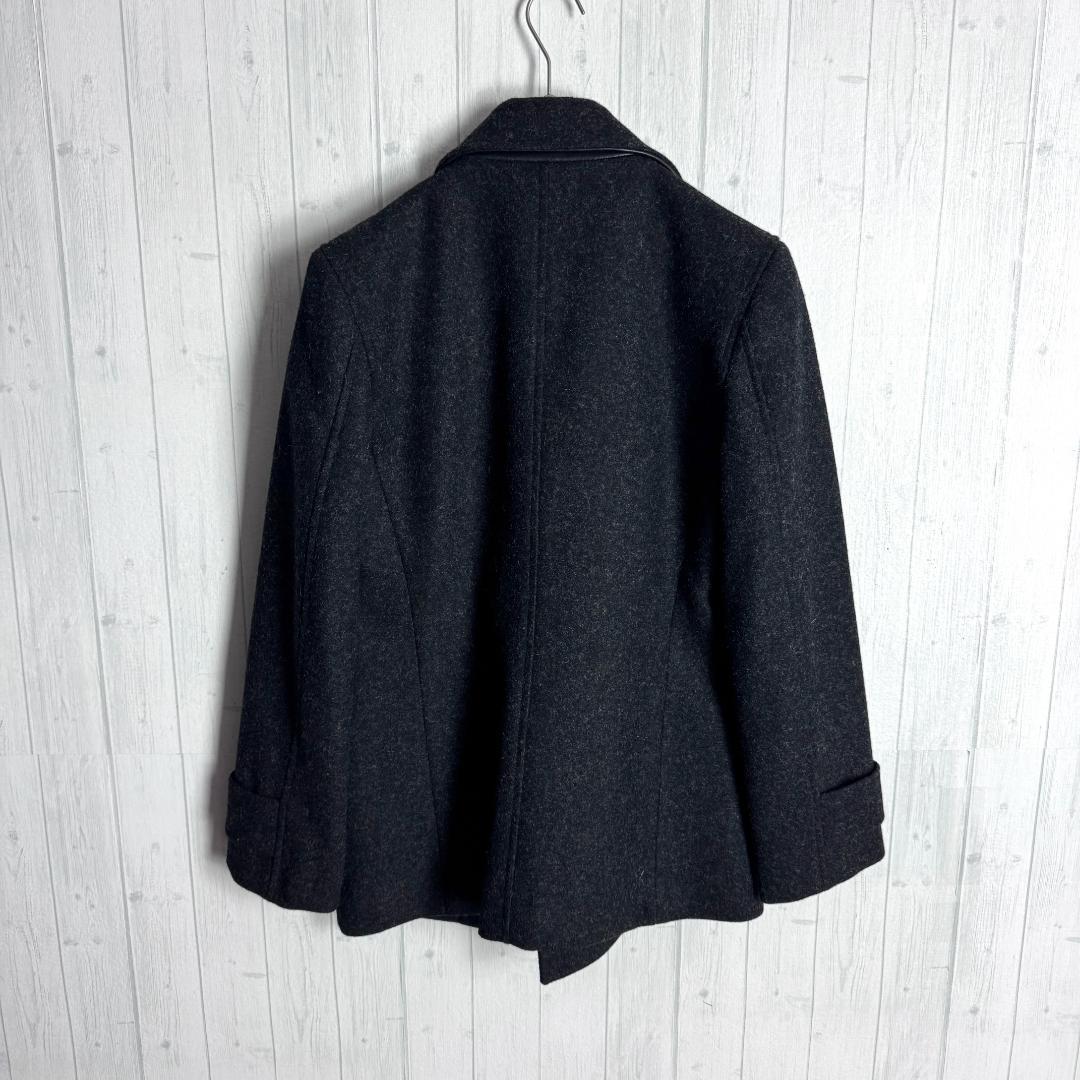 【美品☆高級モデル☆本場ツイード☆牛革使用】ヴィヴィアン ウールジャケット