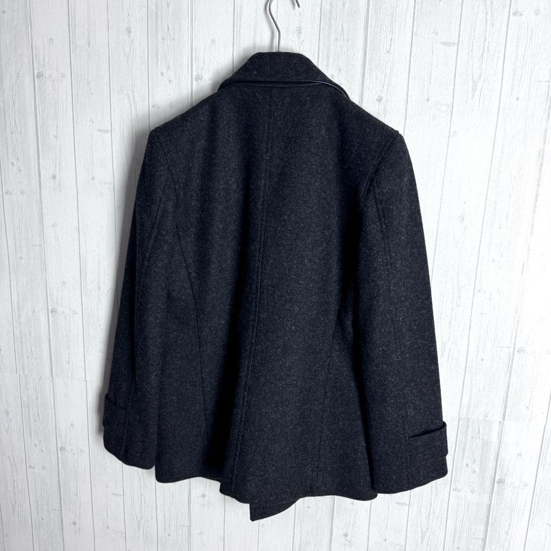 【美品☆高級モデル☆本場ツイード☆牛革使用】ヴィヴィアン ウールジャケット