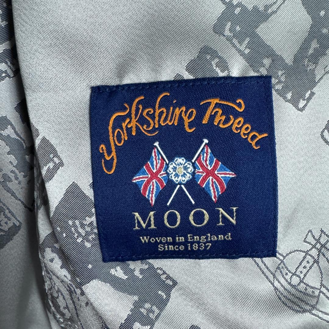 【美品☆高級モデル☆本場ツイード☆牛革使用】ヴィヴィアン ウールジャケット