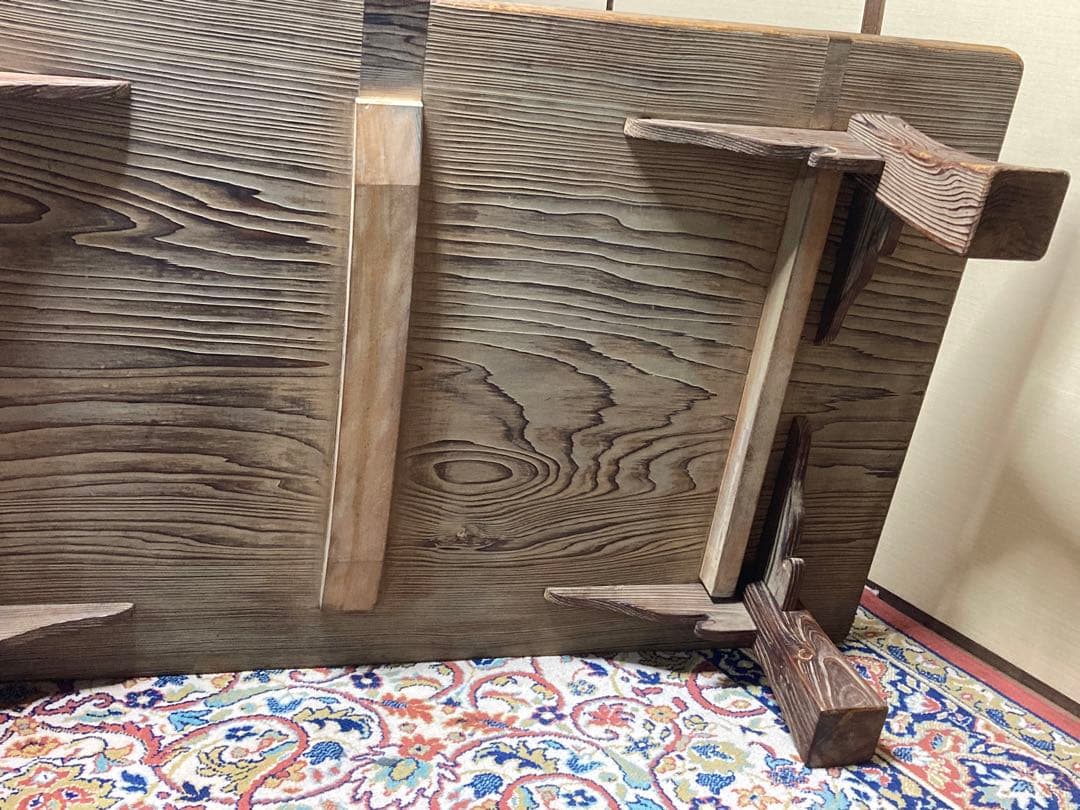 神代杉 骨董 アンティーク テーブル 座卓 ちゃぶ台 一枚板