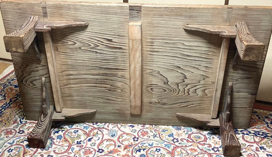 神代杉 骨董 アンティーク テーブル 座卓 ちゃぶ台 一枚板