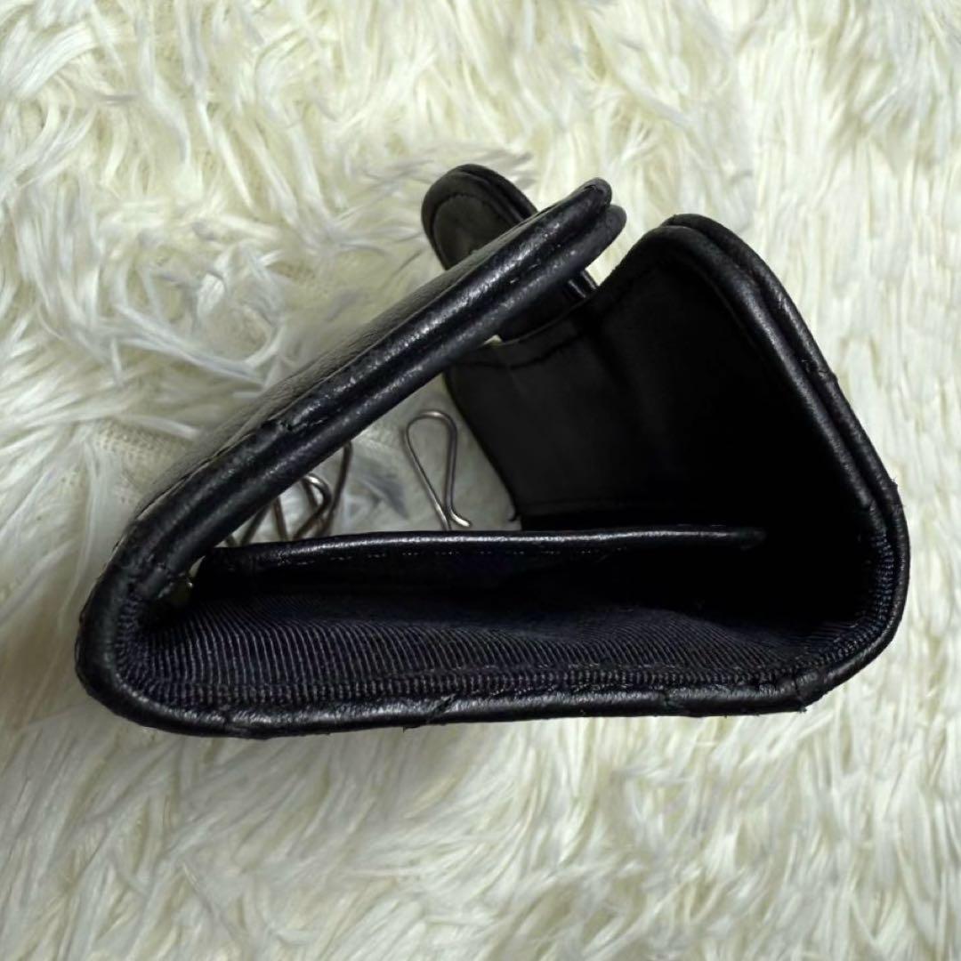 CHANEL シャネル 4連ブラック キーケース カードポケット有り
