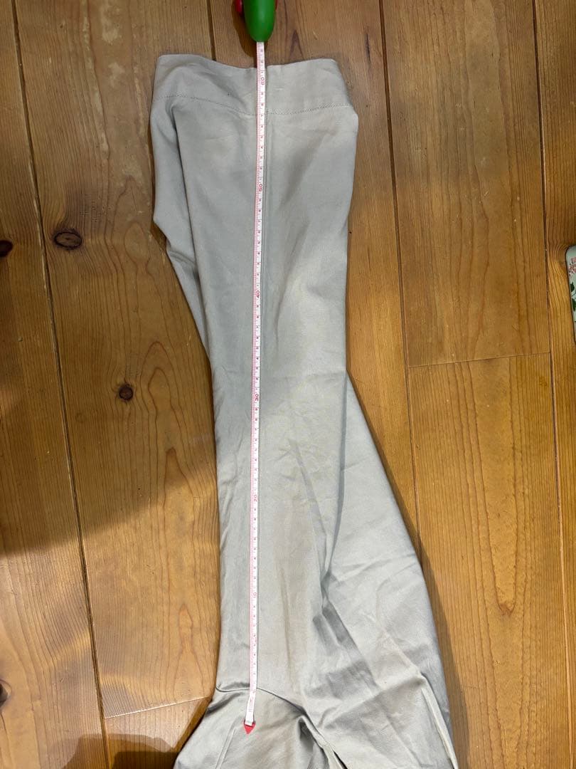 マルボンゴルフwind and sea ベージュ刺繍入りワイドチノパンツ