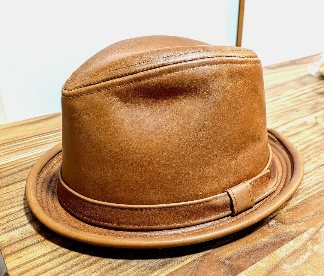 NEW YORK HAT ニューヨーク ビンテージフェドラ 中折れハット　レザー