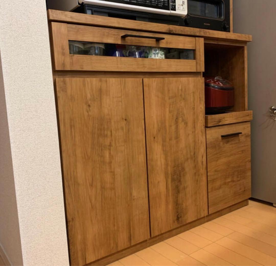 （T）リセノ　キッチンボード　食器棚　木製