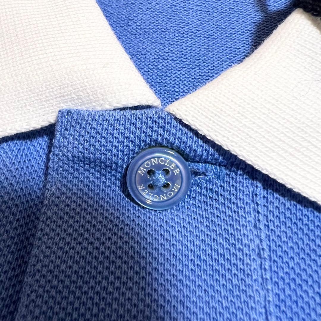 あきいぬ様☆MONCLER モンクレール 半袖ポロシャツ ブルー Sサイズ