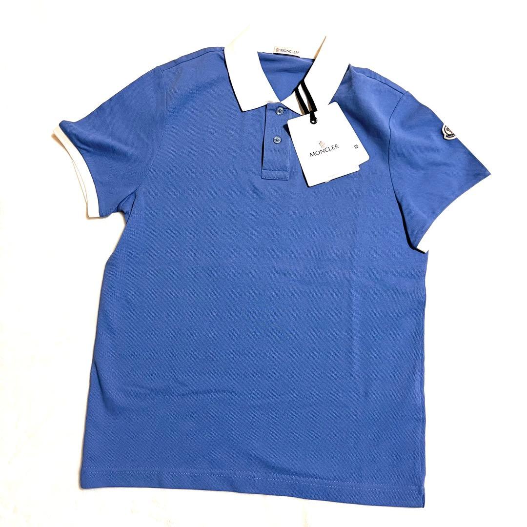 あきいぬ様☆MONCLER モンクレール 半袖ポロシャツ ブルー Sサイズ