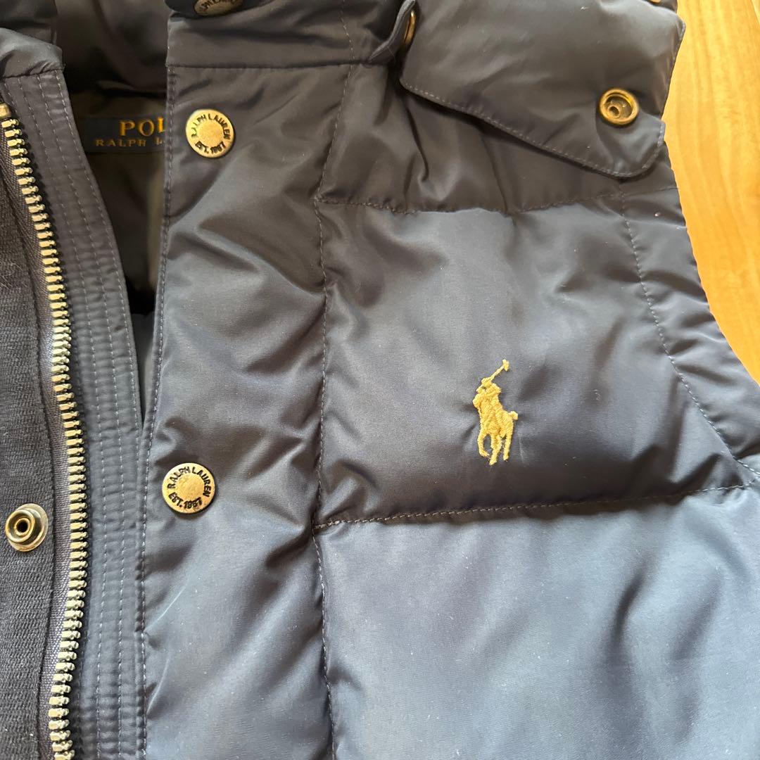 Ralph Lauren フード付きダウンベスト ネイビーSP