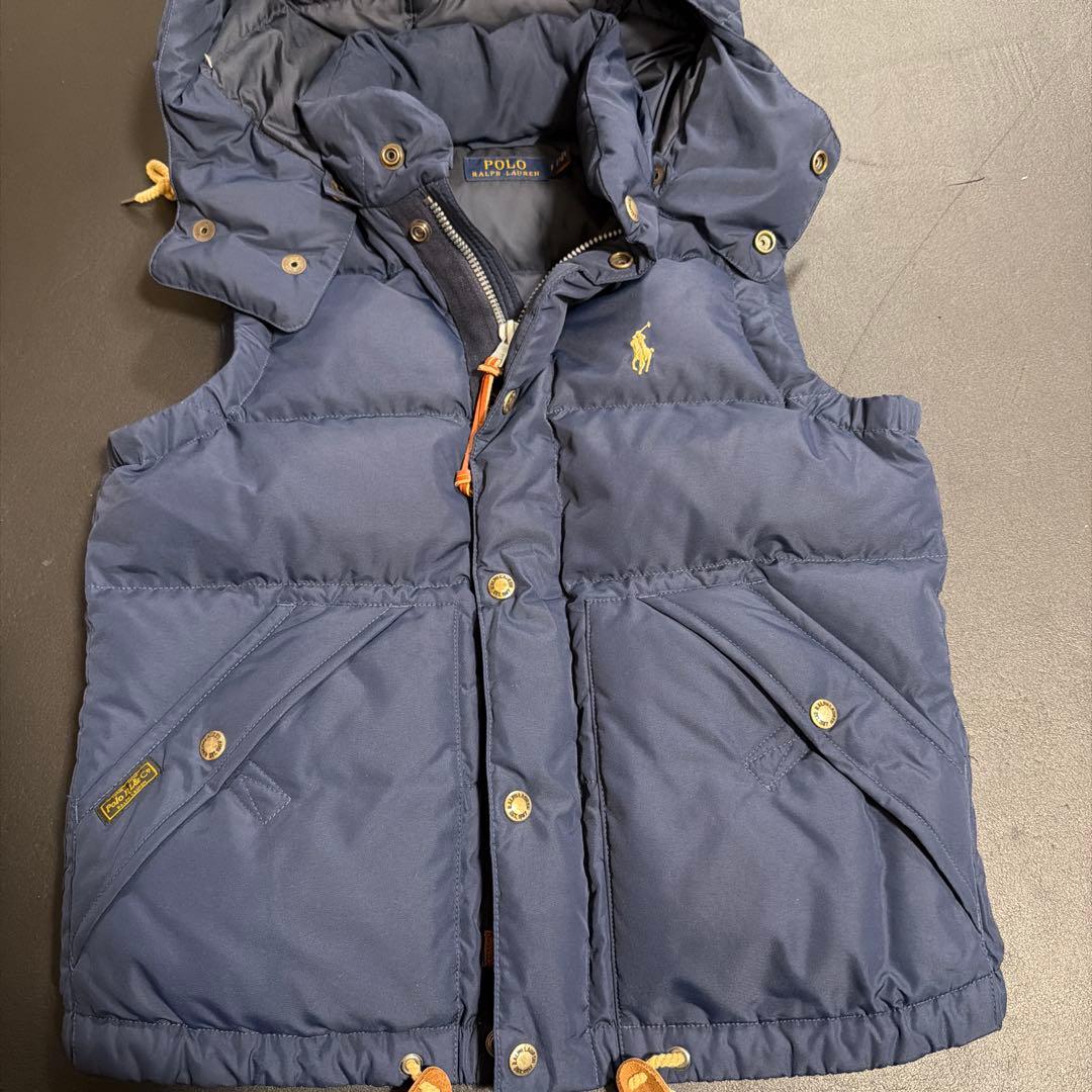 Ralph Lauren フード付きダウンベスト ネイビーSP