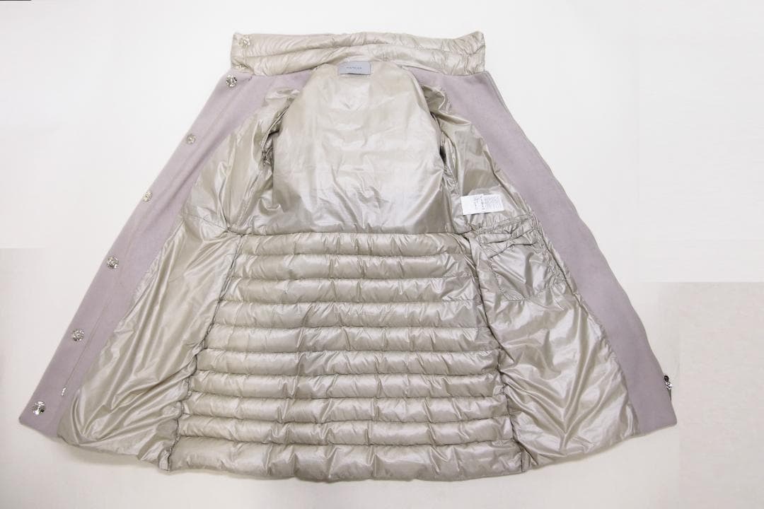 マレーラMARELLA ロングダウンコート（44）ベージュ 異素材使いがおしゃれ