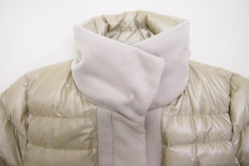 マレーラMARELLA ロングダウンコート（44）ベージュ 異素材使いがおしゃれ