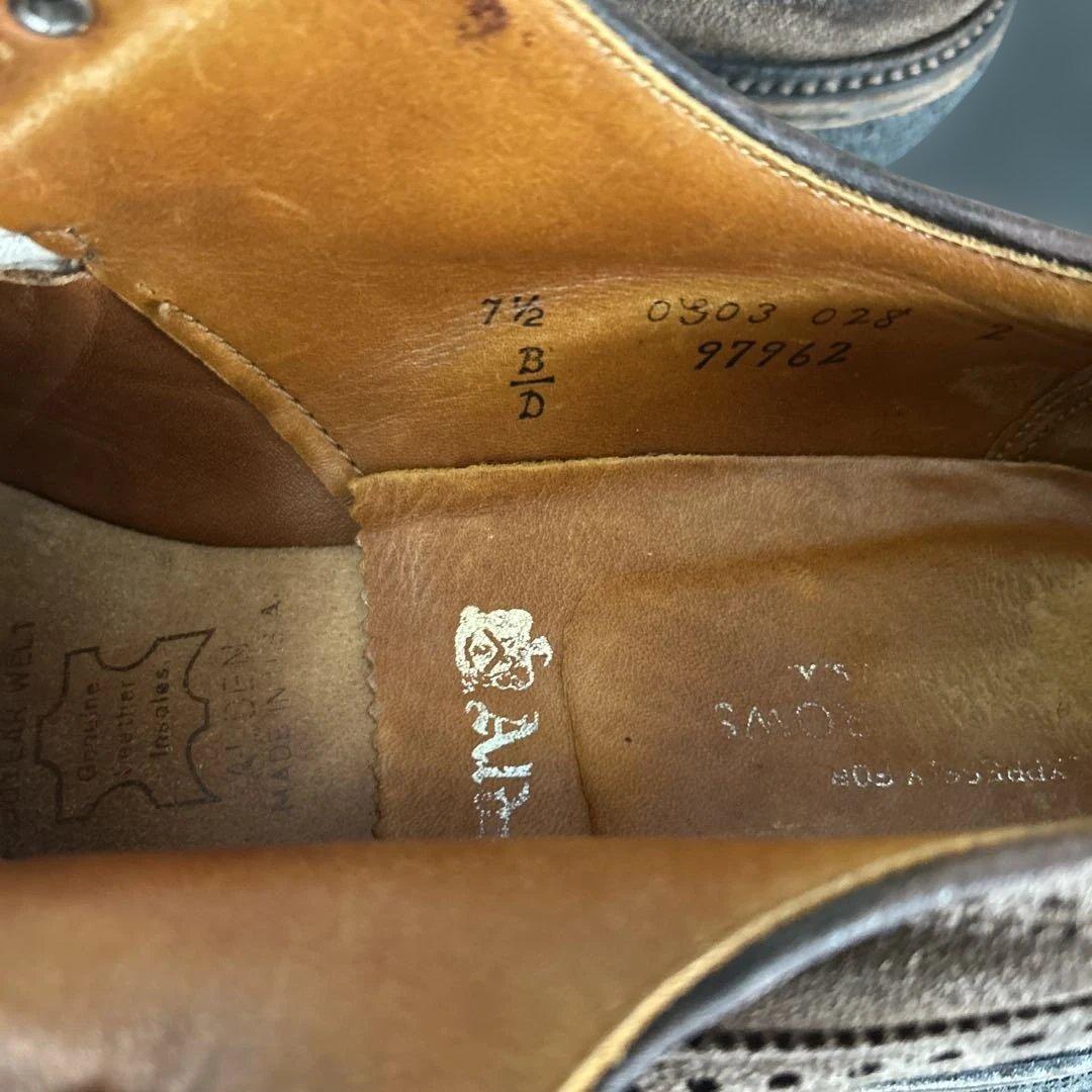 Alden ブラウン スエード ドレスシューズ