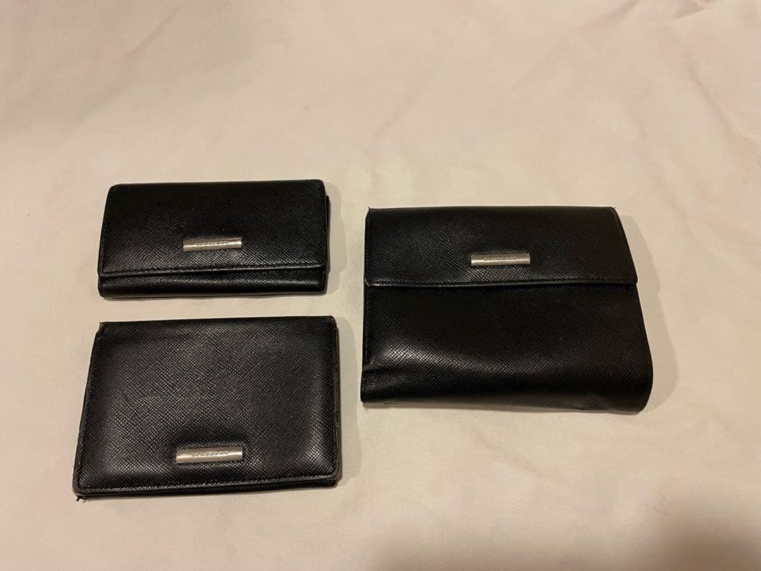 バーバリー ブラック レザー 財布 名刺入れ キーケース 3点セット