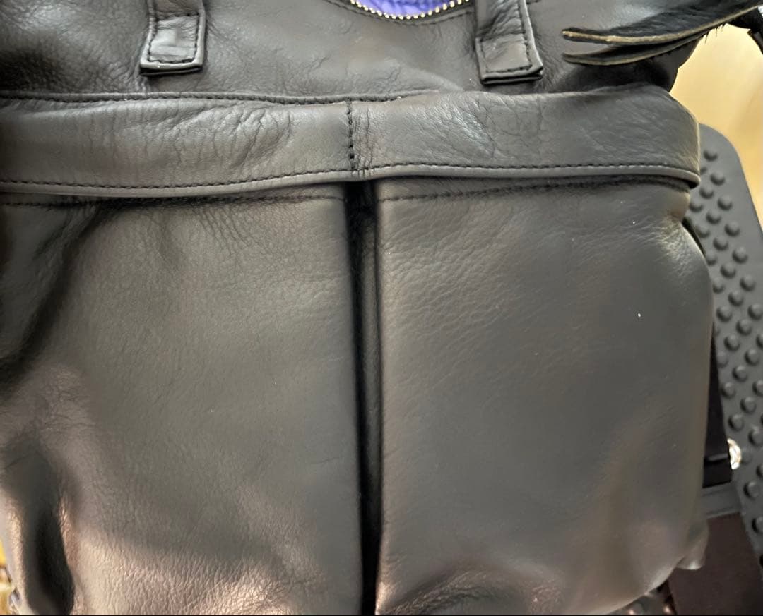 SLOW×BEAMS HELMET BAG SOFT LEATHER Sサイズ