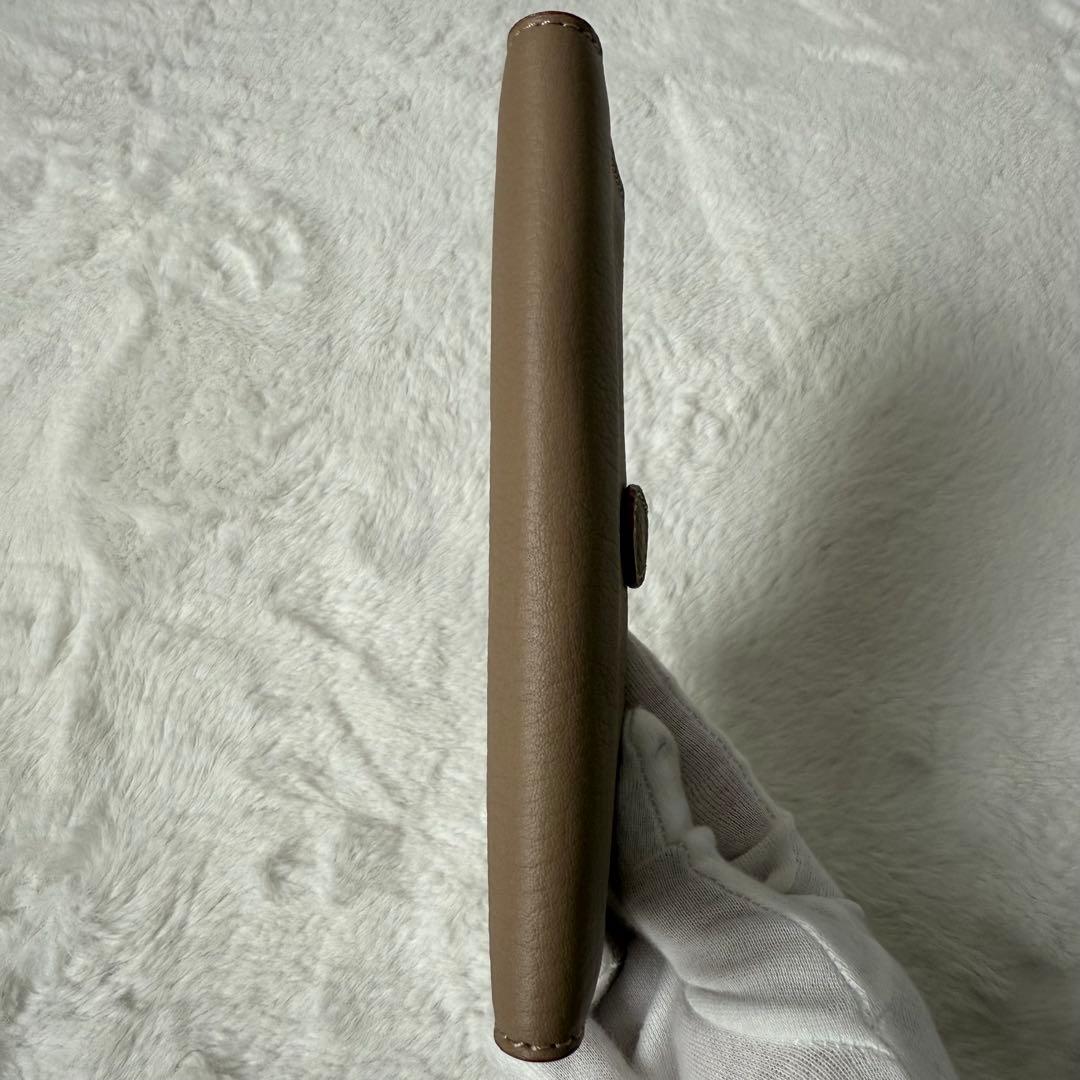 美品 フェリージ 1090 スマホケース レザー ベージュ