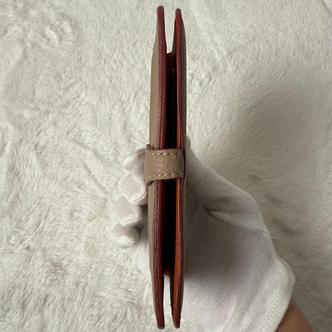 美品 フェリージ 1090 スマホケース レザー ベージュ