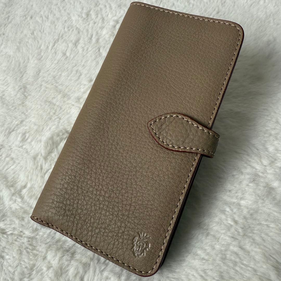 美品 フェリージ 1090 スマホケース レザー ベージュ