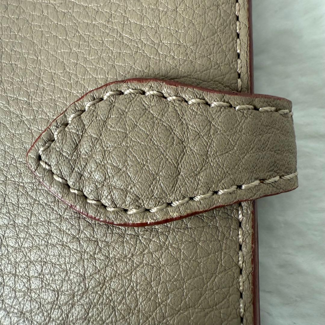 美品 フェリージ 1090 スマホケース レザー ベージュ