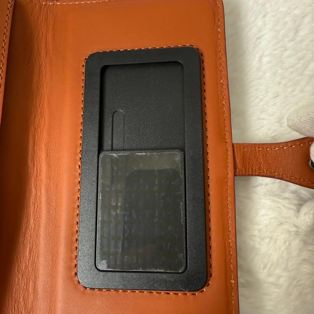 美品 フェリージ 1090 スマホケース レザー ベージュ