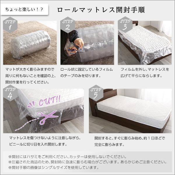 新品 送料込 ポケットコイル クイーンサイズマットレス クイーンベッドに